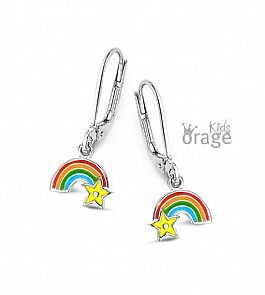 Orage Kids/Teens -oorringen  hanger – regenboog