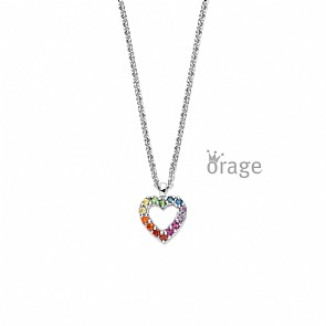 Orage Kids/Teens -halsketting   – hartje 36 + 2 cm